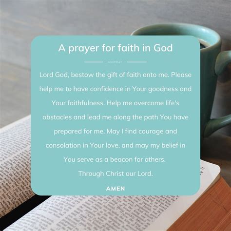 A Prayer for Faith and Trust in God