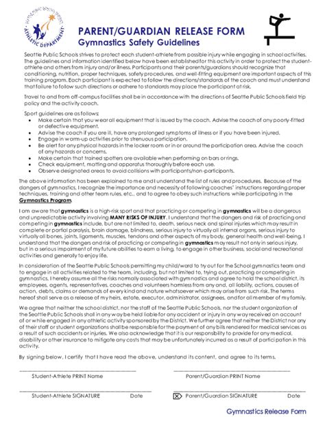 Parent Guardian Release Form - Fill Out, Sign & Share Online | pdfFiller