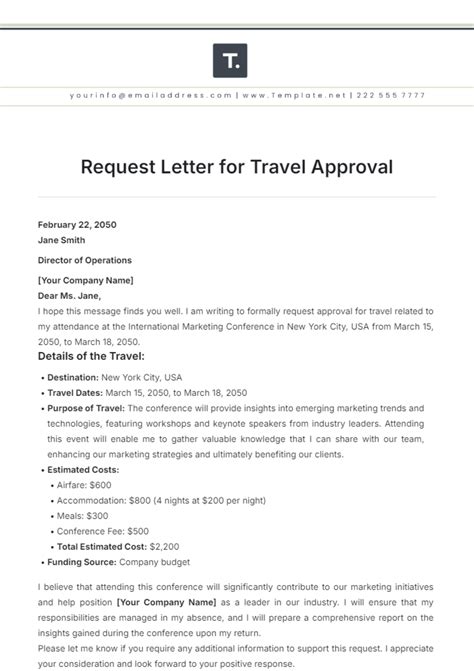 Free Request Letter for Approval Templates, Editable and Printable