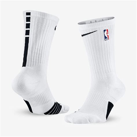 Mens Clothing - Nike NBA Elite Crew Sock - White - Socks | Pro:Direct ...