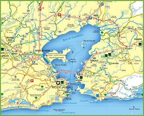 Map of surroundings of Rio de Janeiro