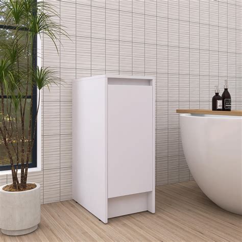 Latitude Run® 12 Inch Freestanding Side Cabinet, Bathroom Floor Storage ...