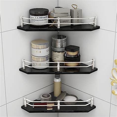 Hiru Bathroom Rotating Triangle Storage Rack 360 Degree Rotating Multi ...