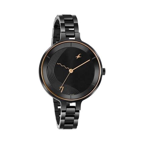 Buy Online Fastrack Stunners Quartz Analog Black dial Stainless Steel ...