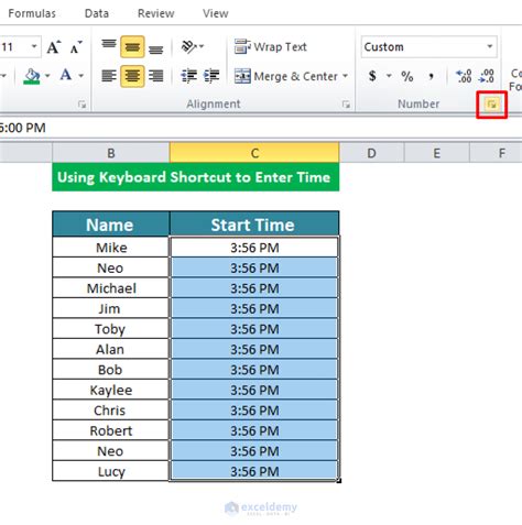 Excel Formula to Enter Time 的图像结果