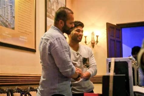 Allu Arjun meets Rohit Shetty, Tushar Kapoor, Kunal Khemu on Golmaal ...
