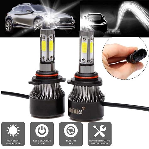 Upgrade 9012/HIR2 Bulb Replacement/ 9012/HIR2 24000LM LED Headlight ...