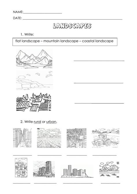 Landscape Worksheet 的图像结果