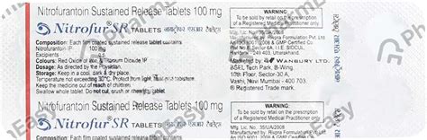 Nitrofur Sr 100 MG Tablet (14): Uses, Side Effects, Price & Dosage ...
