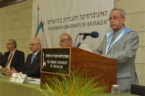 Address By The President Of India, Shri Pranab Mukherjee At Hebrew ...