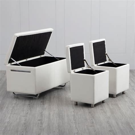 Buy Alaska Dining Bench with Pouffes - Set of 3 from Home Centre at ...