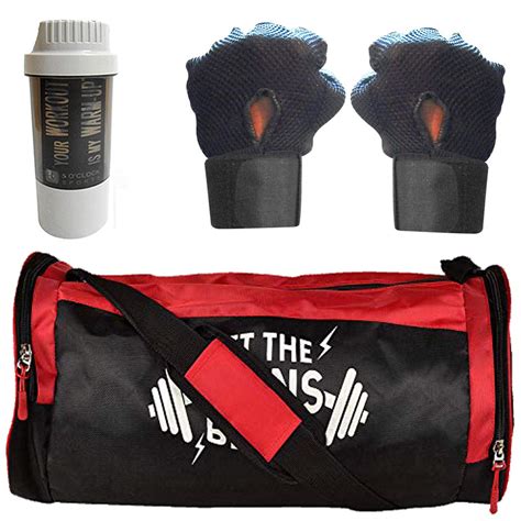 5 O' CLOCK SPORTS Gym Bag With Shoe Compartment For Men Combo Set ...