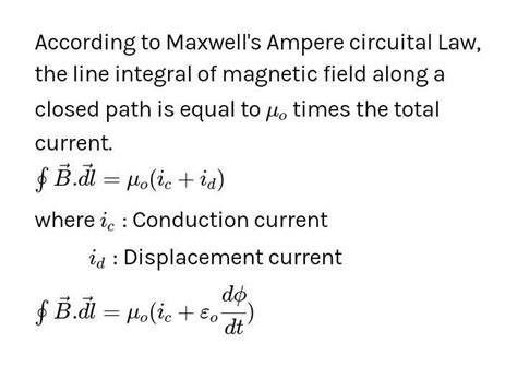 What is the expression of displacement current? - Brainly.in