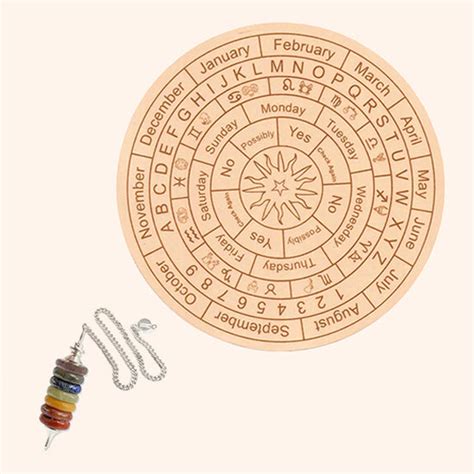 VASTU VARDAN LIGHT BROWN DOWSING BOARD WITH SEVEN CHAKRA PENDULAM 9 IN ...