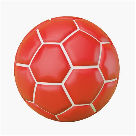 3D Red Soccer Ball - TurboSquid 2080538