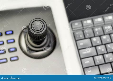 CCTV Control Panel. Surveillance Camera Navigation Panel. Joystick and Keyboard Stock Image ...