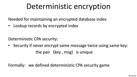 Deterministic Encryption 的图像结果