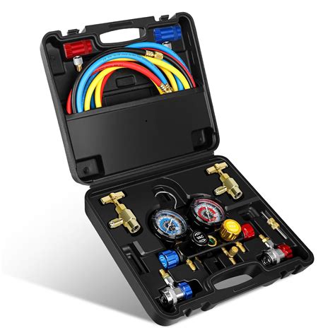 Faazy AC R1234yf R134a Gauge Set - Automotive 4 Valve India | Ubuy
