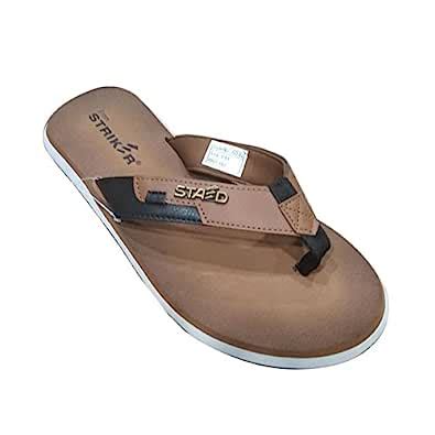 Buy STAED Men's Brown Rexine Slipper (Size: 8) at Amazon.in