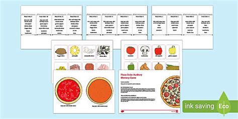 Pizza Order Auditory Memory Game (teacher made) - Twinkl