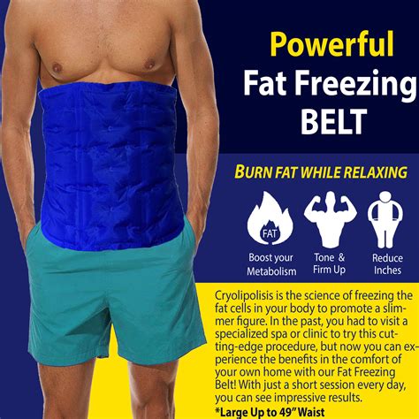 Fat Freezing Belt For Men and Women - 39" to 50" Waist - Cryotherapy at Home-