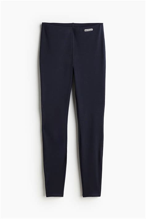 Women's Navy blue/Studio 96 Jersey leggings | H&M IN