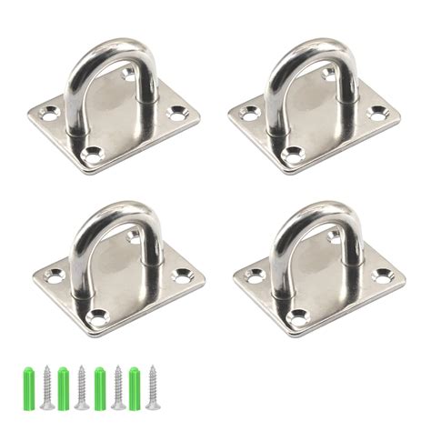 M5 Pad Eye Plate 304 Stainless Steel U Hooks Ring Hooks Ceiling Hook ...