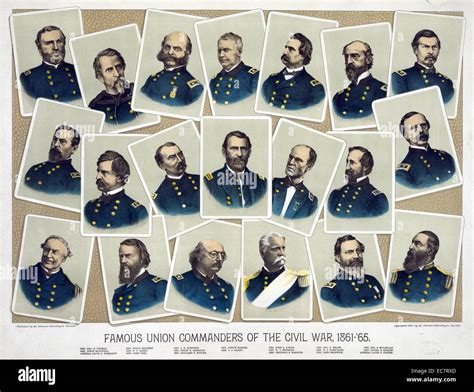 Famous Union commanders of the Civil War; 1861-'65 Head-and-shoulders ...