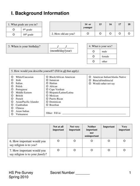 Presentation Background Information Page Example 的图像结果