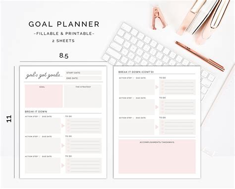 Goals Printable, To Do Lists Printable, Printable Planner, Printables ...