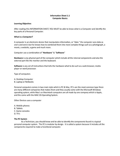 Computer Information Sheet 的图像结果