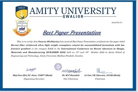 Dr. Gaurav Richhariya got Best Paper Award | DIT University