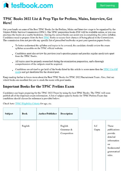 TPSC Books 2022 List & Prep Tips for Prelims, Mains, Interview, Get ...