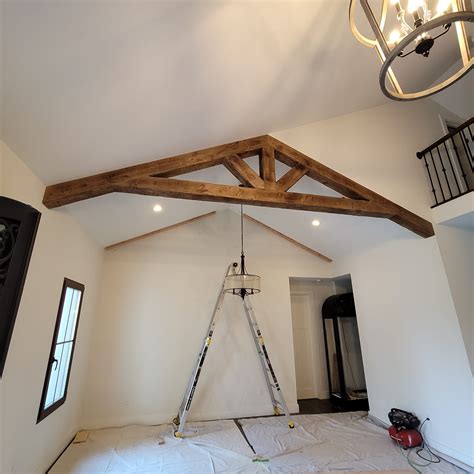 Wood Beams Across Ceiling Wooden Beams That Dress Up Ceilings: A DIY