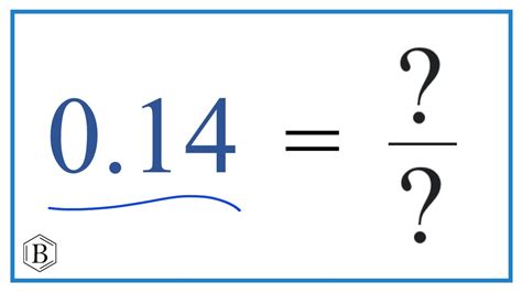 0.14 as a Fraction - YouTube