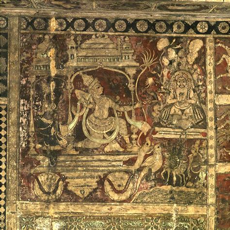 Hampi - Painting on the ceilings of Virupaksha Temple (with Frame ...