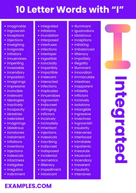 450+ 10 Letter Words With I List, Meaning, PDF