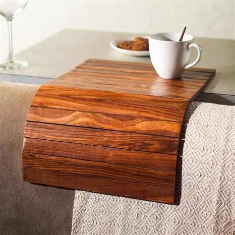 WOOD ART STORE Wooden Flexible & Foldable Tray for Serving | Sofa ...