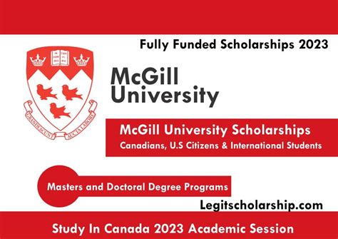 McGill University Scholarships Application for International Students ...