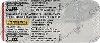 Dynapar Mr 8mg Strip Of 10 Tablets: Uses, Side Effects, Price & Dosage ...