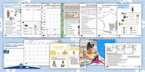Échantillon de ressources pour enseignants et parents - hiver