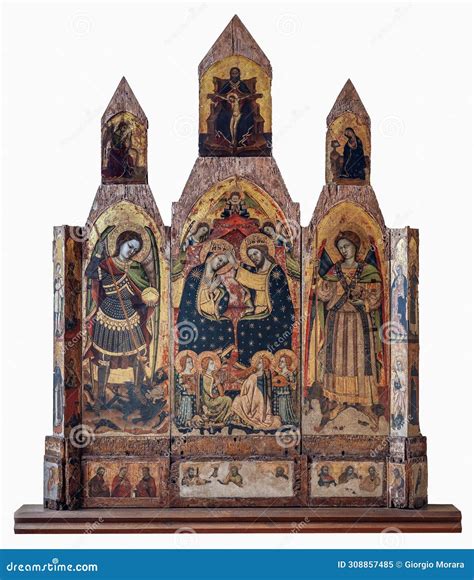 Master of the Trapani Polyptych, Coronation of the Virgin between the ...