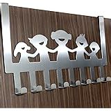 HOKIPO Adjustable Over The Door Hook Hanger, Stainless Steel Heavy Duty ...