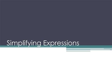 Image result for Simplifying Expression Definition
