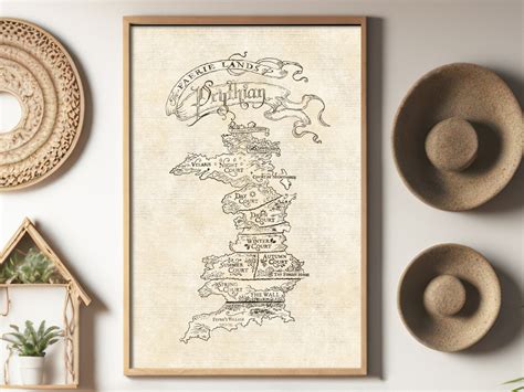 Buy ACOTAR Merch Prythian Map Sarah J Maas Velaris Poster Booktok Feyre ...