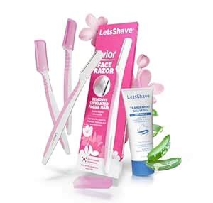 Buy LetsShave Evior Reusable Facial Razor for Women - Pack of 3 + 1 ...