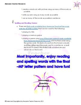 Jump on It! Final −MP Letter Pattern: Trace the Letters Flashcards