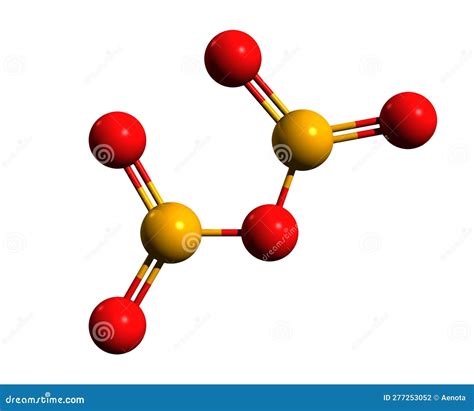 3D Image of Dinitrogen Pentoxide Skeletal Formula Stock Illustration ...