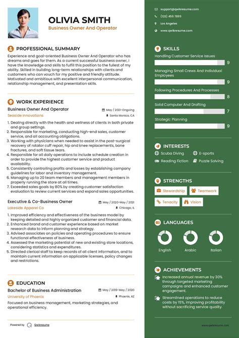 Business Owner Profile Sample 的图像结果