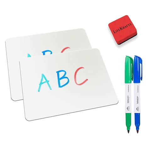 Lifekrafts Dry Erase Lap Boards, Whiteborads, Size (9x12) inches, Pack ...